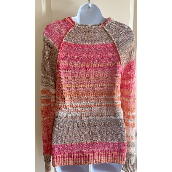 Tracy Reese Crochet Button Front Beach Cardigan, Pink, Medium - Picture 2 of 5